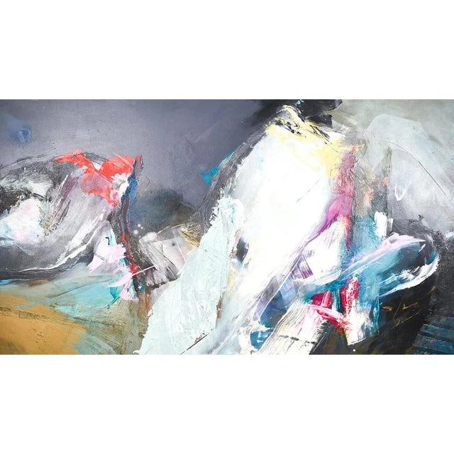 Abstract Large 2004 Original Abstract Oil Painting on Canvas "Storm Surge" by Jace Collins For Sale - Image 3 of 4