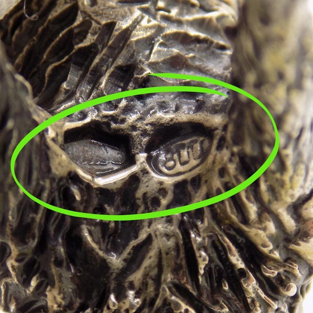 Large Vintage Italian Handmade Genuine Silver Stag Deer Figurine by Mario Cerreti, 1960s For Sale - Image 11 of 16