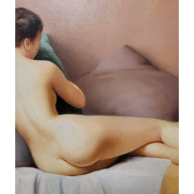 Robert Duflos -Reclined Nude Female -1930s French Oil Painting For Sale In Los Angeles - Image 6 of 11