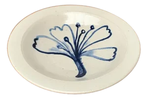Mid-Century Studio Pottery Plate Bowl from Wallakra, Sweden, 1960s