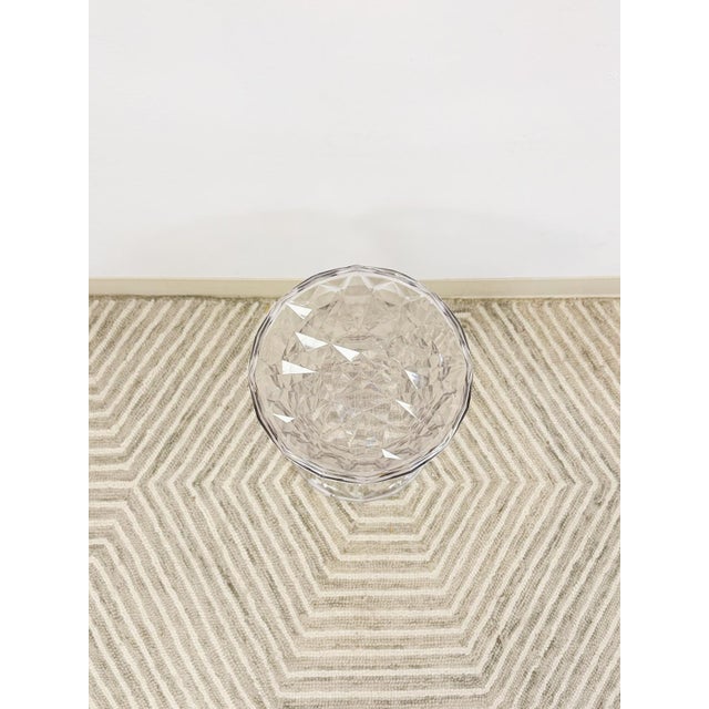 Kartell Style Clear Acrylic Stone Stool Vintage Crystal Lucite Seat MCM Style For Sale - Image 10 of 10