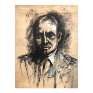 Alfred Aaron Wolmark, British Modernist Portrait of Chaim Weizmann President of Israel Oil Painting