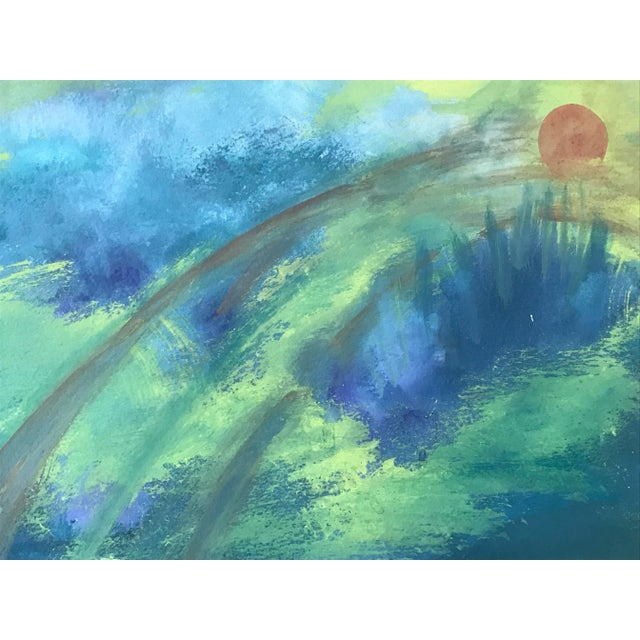 Vintage Mid Century Abstract Painting For Sale - Image 4 of 8