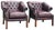 A classic pair of vintage Chesterfield club chairs upholstered in rich oxblood leather, featuring deep button-tufted...