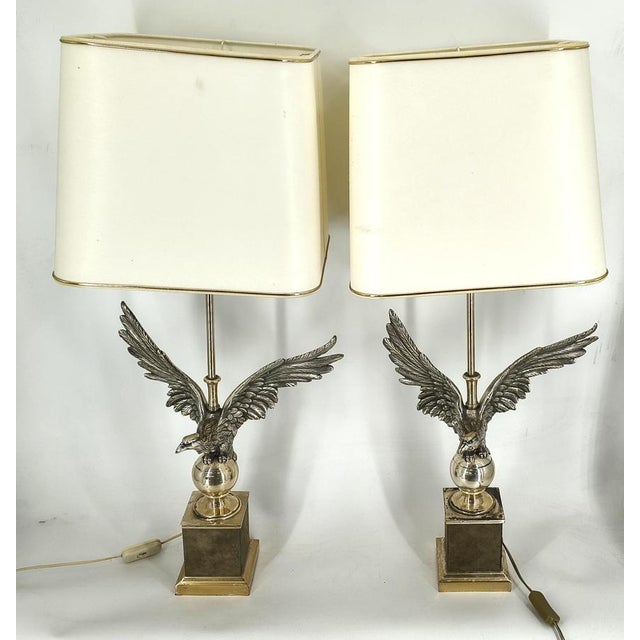 Nikkel Eagle Table Lamps by Loevsky and Loevsky, 1970s, Set of 2 For Sale - Image 17 of 18