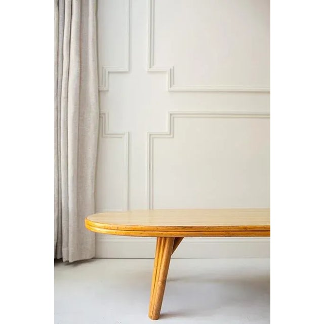 1960s Vintage Bamboo Surfboard Coffee Table, Paul Frankl Style For Sale - Image 4 of 7