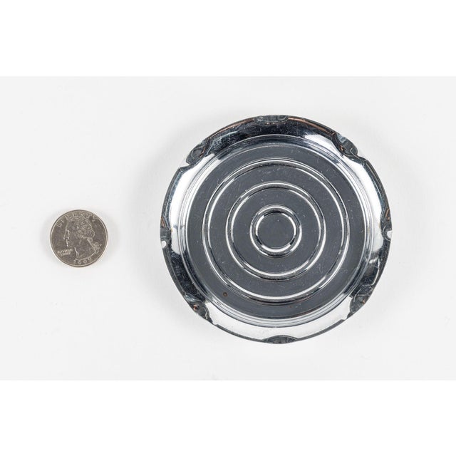 1930s Antique Art Deco Chase & Manning Bowman Chrome Cigarette Ashtrays For Sale - Image 10 of 16
