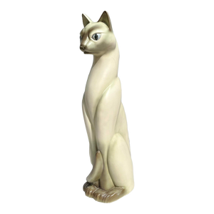 Large Retro Siamese Cat Ceramic Sculpture