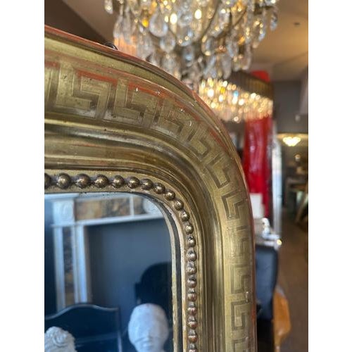 Large Antique French Louis Philippe Gilt Domed Top Mirror, 1840 For Sale - Image 4 of 13