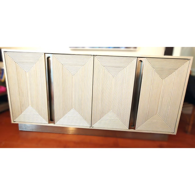 From Lexington Home Brands Signature Designs Gradient Media Console/Buffet Contemporary design crafted from white oak...