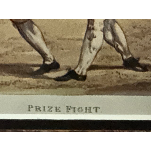 1900 - 1909 Pair of Colored Engraving of Boxers "Prize Fight" For Sale - Image 5 of 6