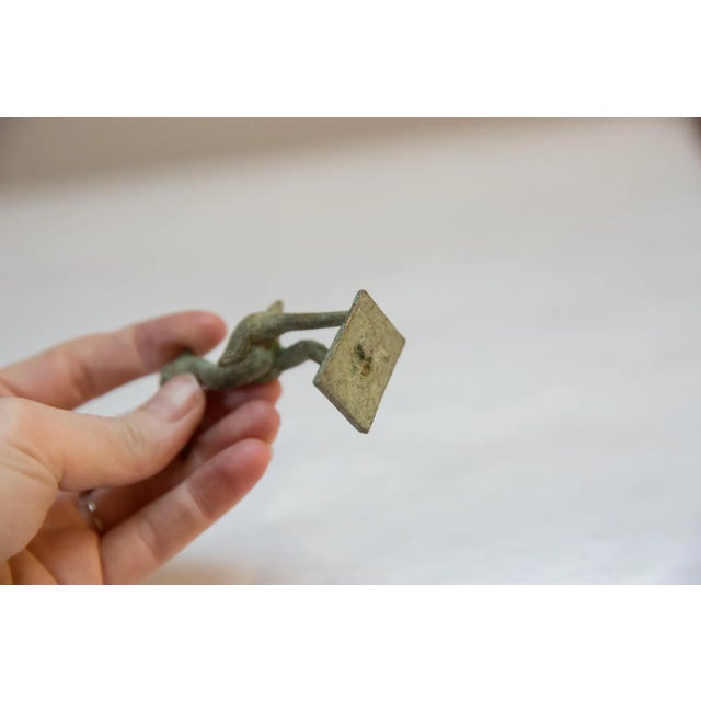 Vintage African Oxidized Bronze Stork For Sale - Image 4 of 5