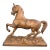 Vintage Cast Metal Horse Sculpture With Original Gilt Finish For Sale