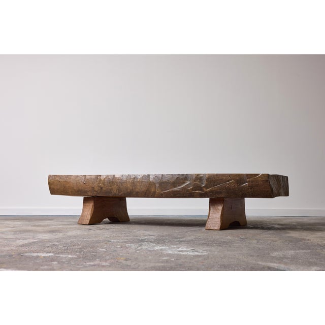Wabi-Sabi Coffee Table in Elm, 1977 For Sale - Image 3 of 8