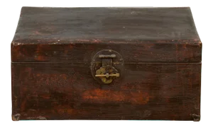 Chinese Qing Dynasty Camphor Blanket Chest with Distressed Patina and Brass Lock