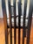 Vintage Italian Postmodern Slat Back Black Dining Chairs, Set of 6 For Sale - Image 9 of 12