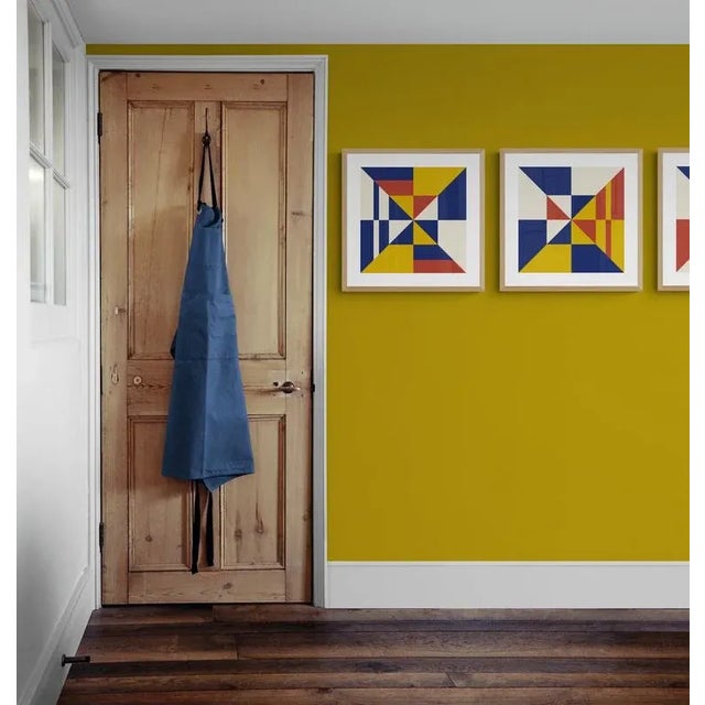 Not Yet Made - Made To Order "Modern Nautical Blue Block A" Geometric Fine Art Print by Melinda Cox 30" X 30" For Sale - Image 5 of 6