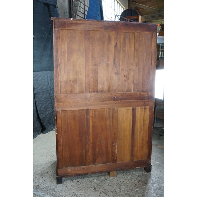 Antique American Empire Style Quartersawn Oak Chifferobe Wardrobe Dresser Closet For Sale - Image 15 of 18