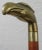 1920s Antique Brass Eagle Handle and Wood Walking Stick Cane With Hidden Compartment For Sale - Image 5 of 12