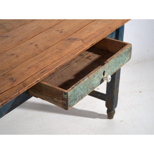 European Rustic Pine Work Table by Amaru For Sale - Image 6 of 12