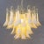 Mid-Century Modern Italian Petal Suspension Lamp in Murano Glass Amber and White Color, 1990s For Sale - Image 3 of 12
