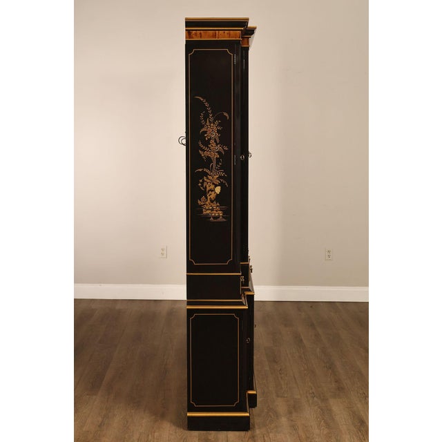 Drexel Asian Style Chinoiserie Display Cabinet Breakfront For Sale - Image 17 of 18