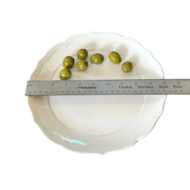 Vintage Til Trompe L’Oeil Ceramic Olive Serving Plate, in the Style of Este Ceramiche Made in Japan, 10" For Sale - Image 10 of 11