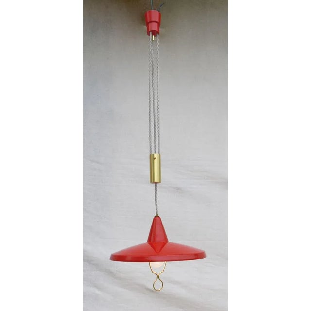 Lacquered Ceiling Lamp, Italy, 1950s For Sale - Image 5 of 5