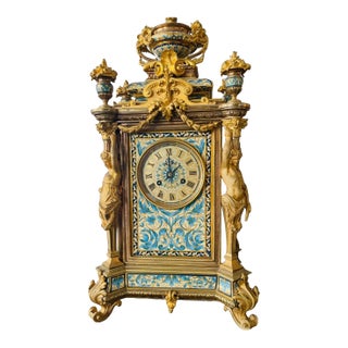 Tiffany & Co 18th Century French Empire Mantle Clock/Candelabra Set For Sale