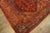 Beautiful Brown Background With Firey Reds and Sky Blue Antique Tribal and Rustic Turkish Kula Rug For Sale - Image 4 of 9