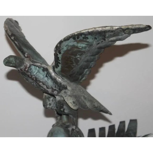 Metal 19thc Eagle Full Body Weathervane on Stand For Sale - Image 7 of 11