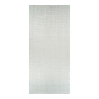 Rug & Kilim’s Oversized Textural Rug in Solid White and Silver-Gray Striae - 11x24 For Sale