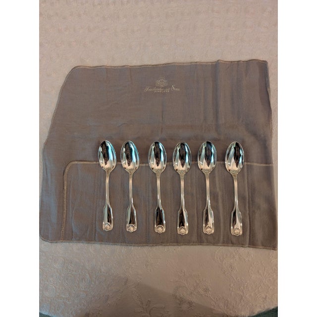 Mid 20th Century Towle "Benjamin Franklin" Sterling Silver Teaspoons, Lot of 6 For Sale - Image 12 of 12
