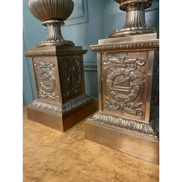 1800s Gilt Bronze Medici Urns - a Pair For Sale - Image 9 of 11