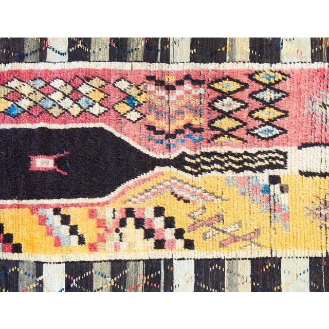 Black Vintage Moroccan Rug For Sale - Image 8 of 14