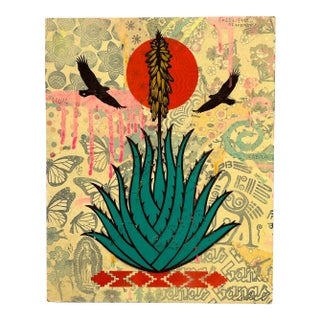 Ernesto Yerena “Resilience of Memory,” 2017 — Mixed Media on Panel For Sale
