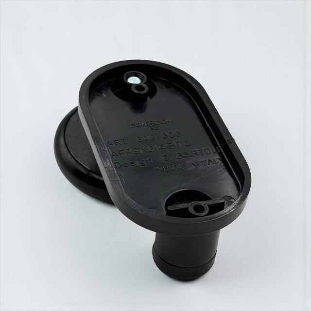 Black Black Wall Hooks by C. Bartoli for Con & Con, Italy, 1970s, Set of 2 For Sale - Image 8 of 10