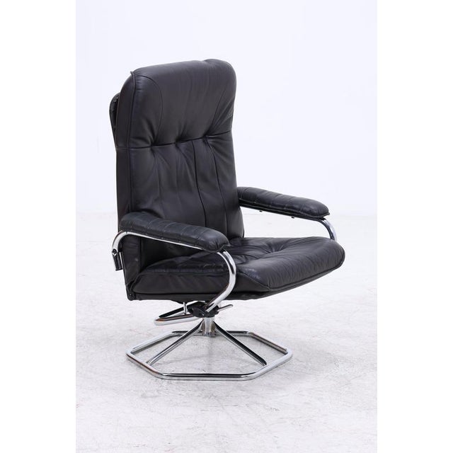 Set of Mid-Century Leather Lounge Chair and Ottoman from Unico For Sale - Image 18 of 18
