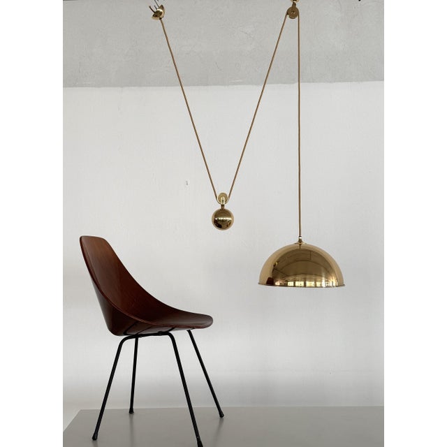 Florian schulz adjustable dome counterweight pendant duos with rotary wheels beautiful, rare early version pendant light...