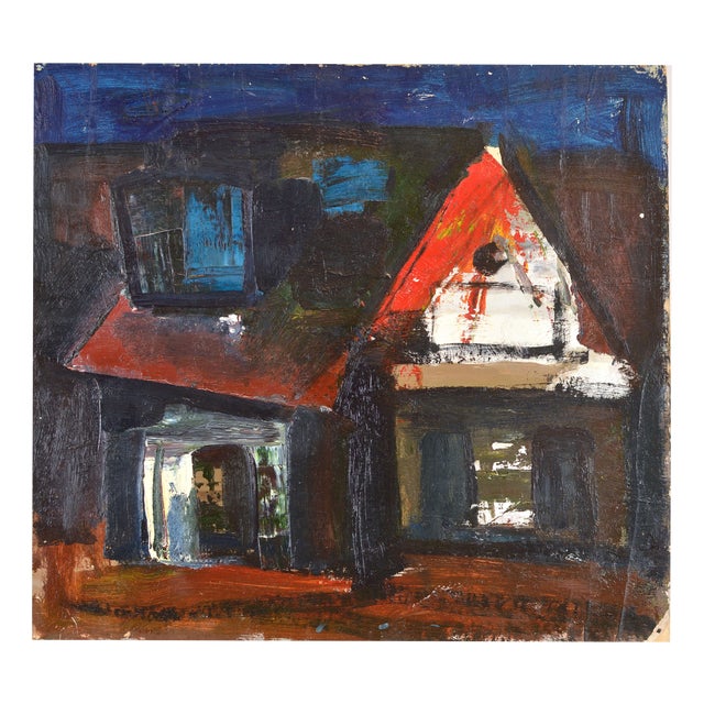 Aleksandr Rodin, Double-Sided Landscape, 1980s, Oil on Board For Sale