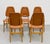 Wood Set of 5 - Mid Century Modern Scandinavian Dining Chairs | Diamond Stitched Upholstery, C. 1960's For Sale - Image 7 of 14