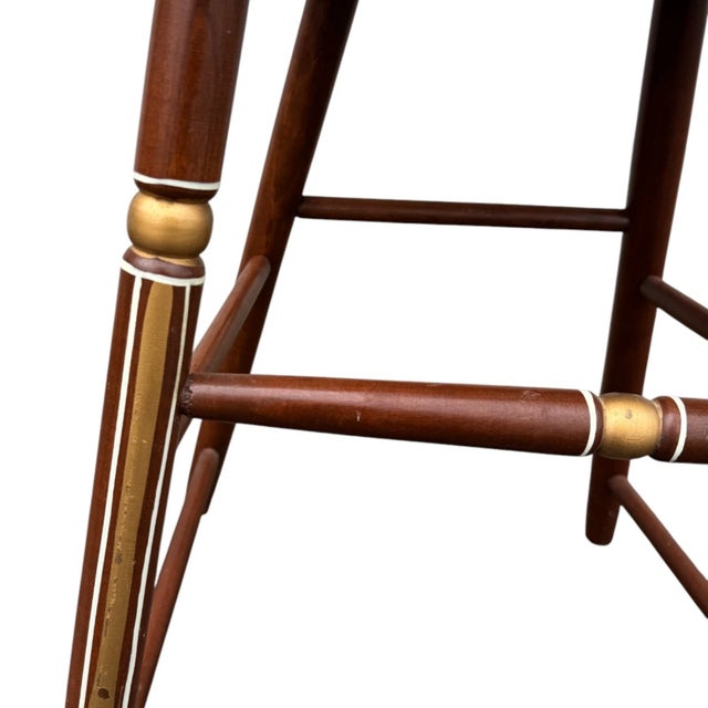 Vintage Amish Hand-Painted Folk Art Wooden Chairs – Set of 2, Country Style For Sale - Image 10 of 18