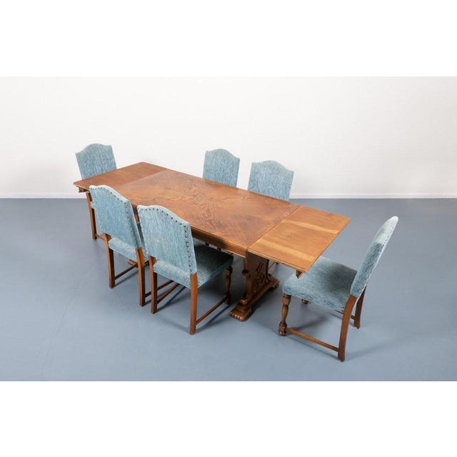 Provenance Oak Dining Table and Dining Chairs, 1950s, Set of 7 For Sale - Image 18 of 18