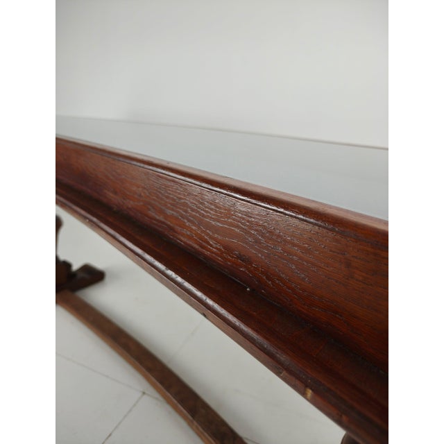 Brown Curved Oak Museum Display Cabinet, 1940s-1950s For Sale - Image 8 of 10