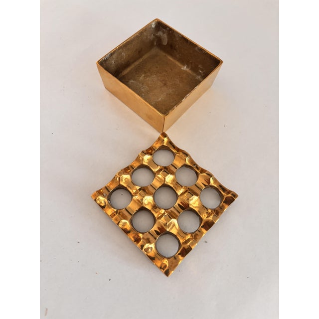 Vintage Ultima Ashtray in Brass by Holger Bäckström and Bo Ljungberg, 1970s For Sale - Image 10 of 12