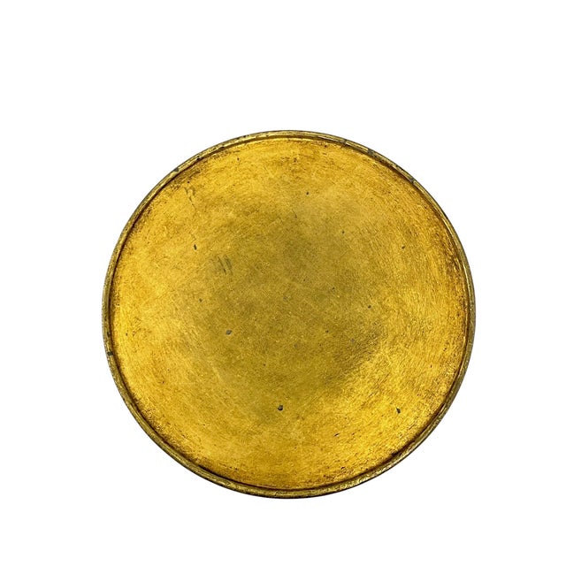 Late 20th Century Hand-Forged Gilded Iron Martini Drink Table in the Style of Visual Comfort For Sale - Image 10 of 17