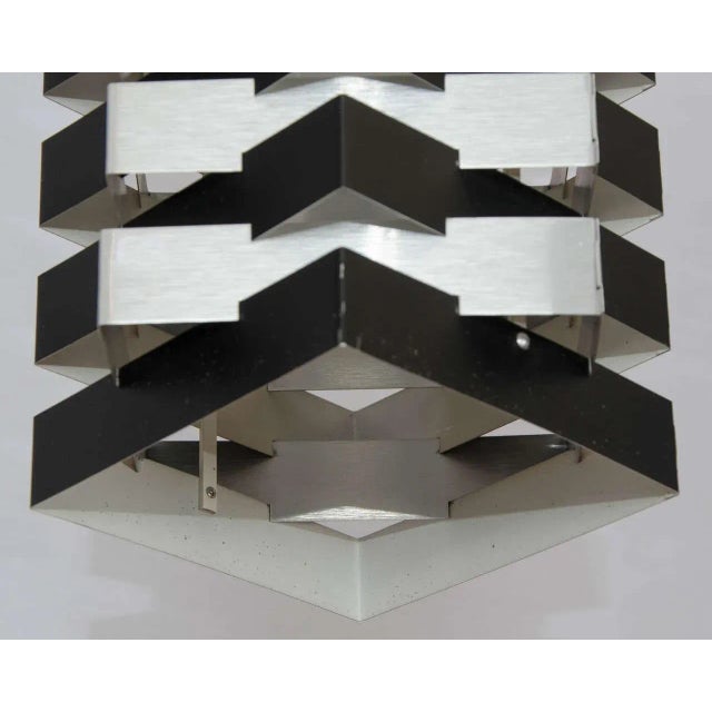 1960s Black & Aluminium Pendant Lamps by Hoogervorst for Anvia, 1960s, Set of 4 For Sale - Image 5 of 8