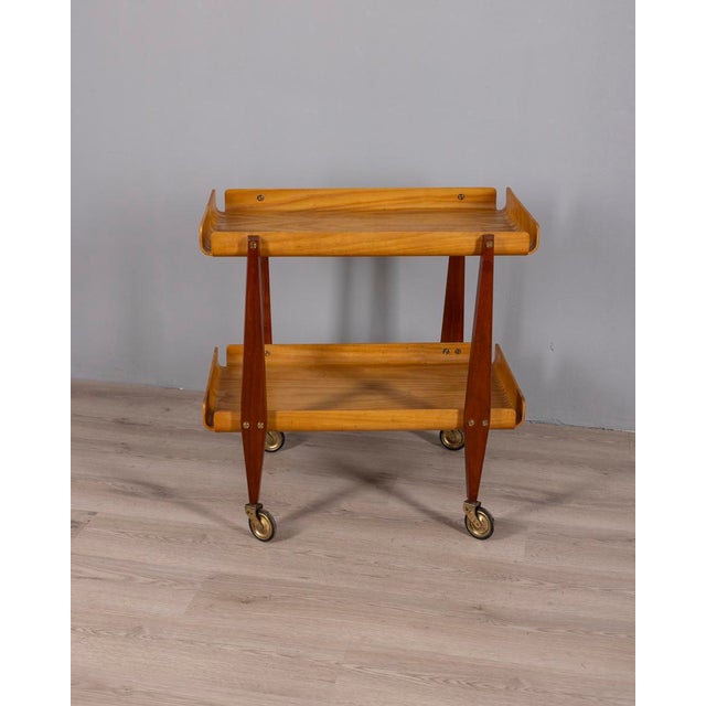 Mid-Century Modern Vintage Wooden Food Cart by Carlo Ratti, 1950s For Sale - Image 3 of 16