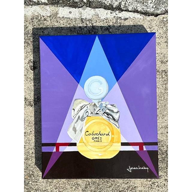 Vintage Bottle Original Oil Painting on Canvas For Sale - Image 9 of 12