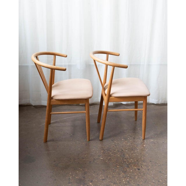 Brown 1970s Danish Modern Wegner Style Oak Wishbone Dining Chairs - Set of 6 For Sale - Image 8 of 18